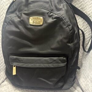 Michael Kors Black and Gold Backpack